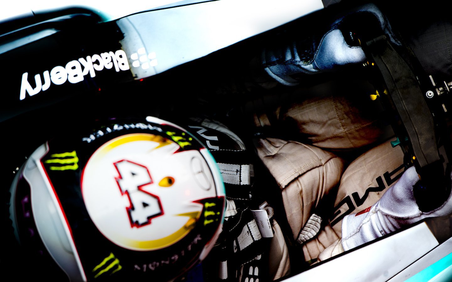 View from above: Lewis Hamilton in Barcelona