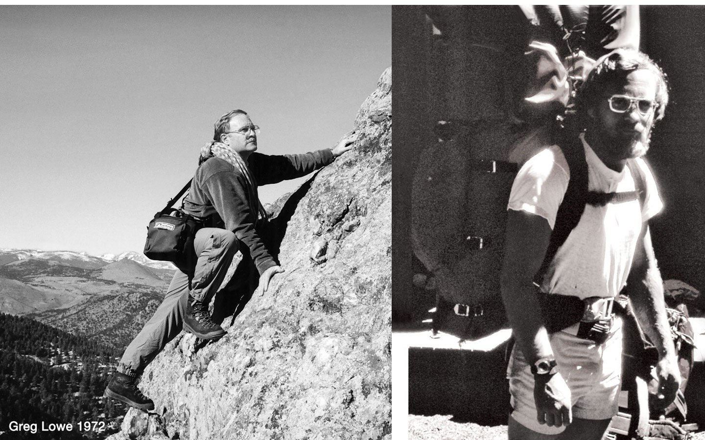 Greg Lowe made the first internal frame backpack in his garage.