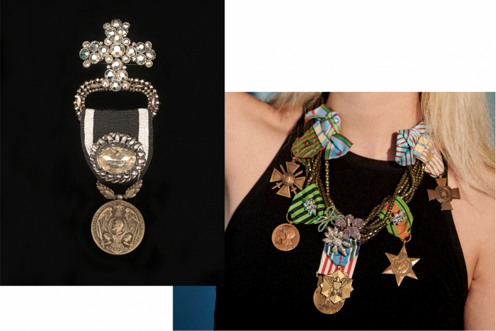 Collected emblems of courage and valour find stunning glamorous expression
